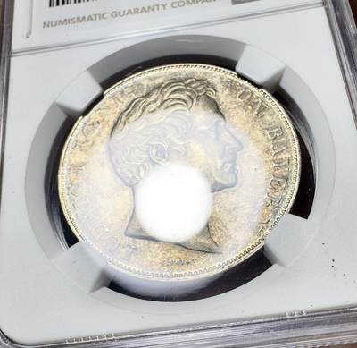 甄臻铺-世界币章拍卖（第38期）立冬小精品场，送拍享返佣金等优惠多多 NGC-UNCD 1848年德国巴伐利亚路德维希一世流通2盾 1848年欧洲大革命中路一被迫退位 这最后末年流通泰勒见证着风流艺术国王最后的容光