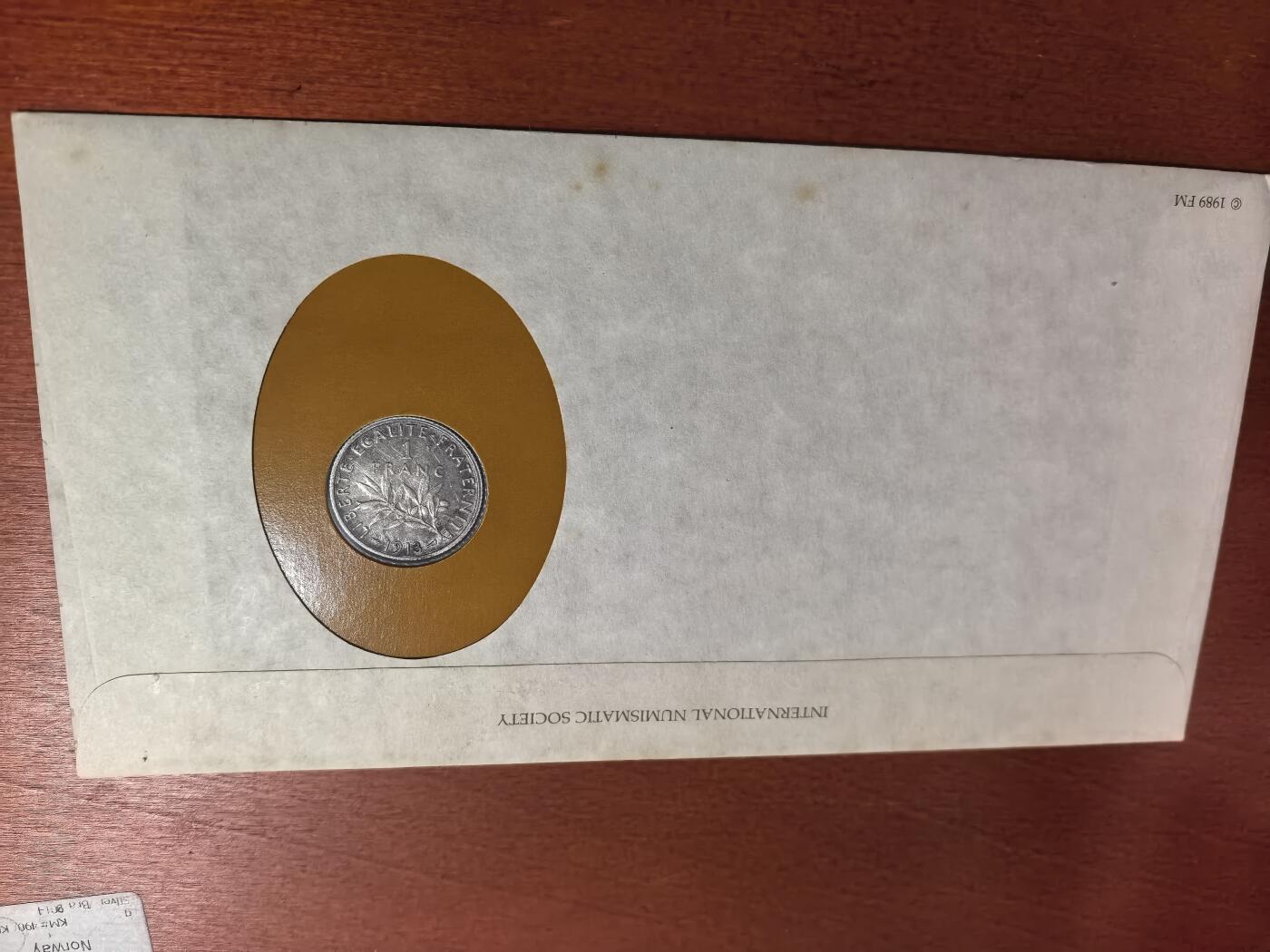 长老汇蛇年精选第七十一场拍卖 世界硬币邮币封首日封——含1枚1913法国播种者1法郎银币，5克835银，少见年份