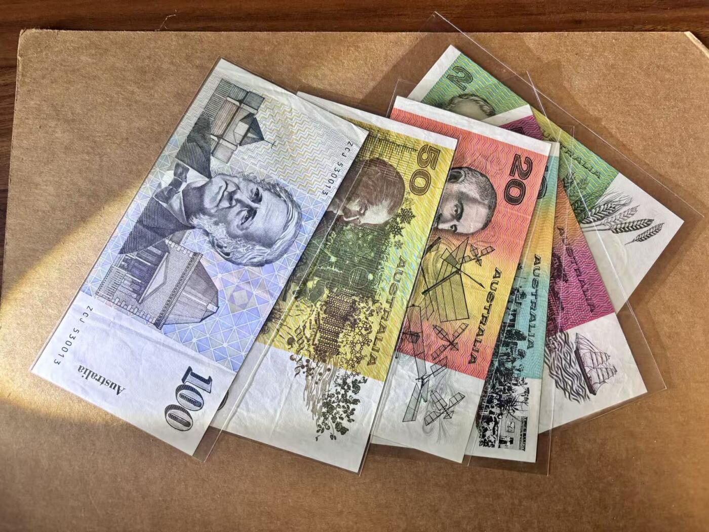 【Blue Auction】世界纸币精拍第748期——18级TOP拍卖/信誉/品质/专业/高效💫 【一组6张】澳大利亚2-100元 品相如图 雕刻精美