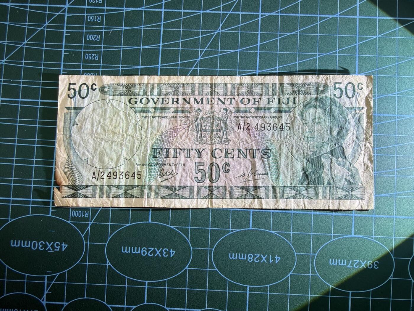 【炜奕收藏】，第五十期 斐济50分，流通品相