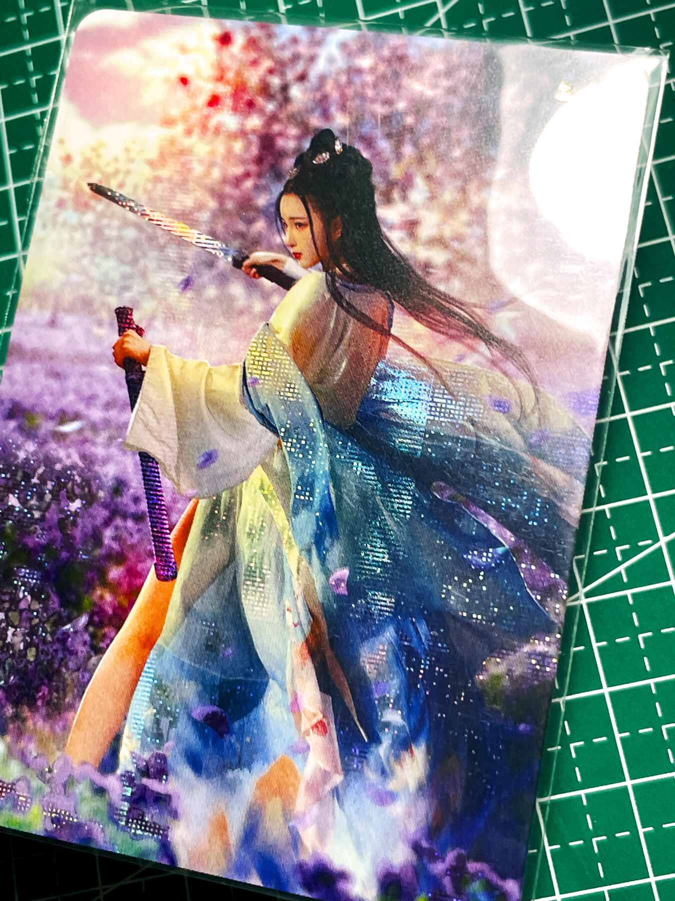 显眼宝36期 11月12日晚21:50截拍 佣金1起 可寄存～ 燎原武林志特卡 梅兰竹菊四剑客  稀有纱闪 4张 63*88