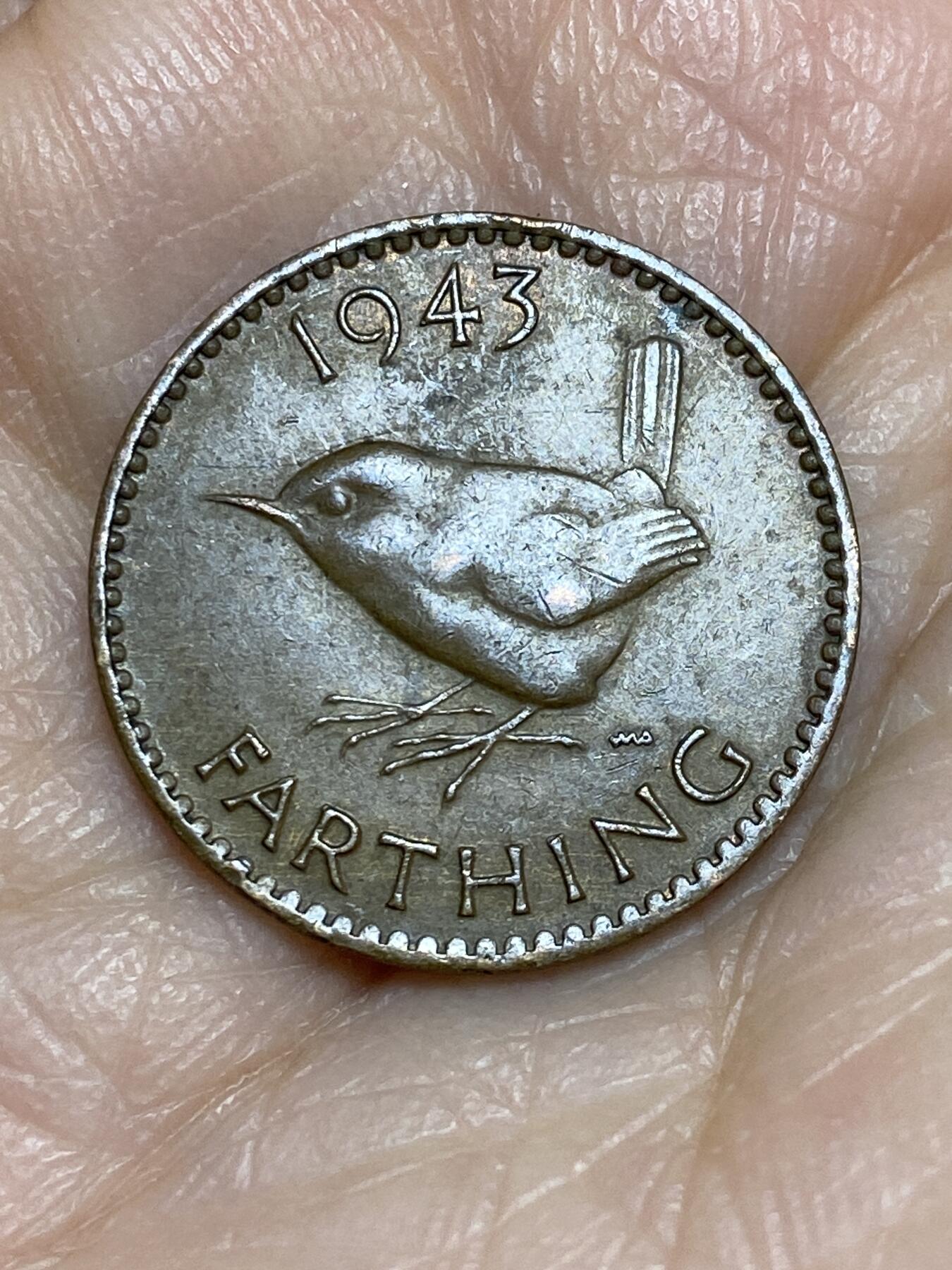 2025年第一百二十五场(总第一百五十一场）外国好品散币(免佣金) 英国🇬🇧1943年1法新(乔治六世第一版)