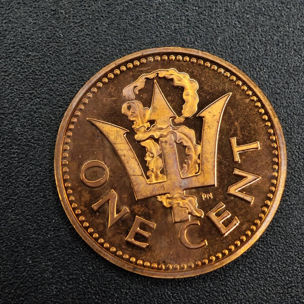 【淘币小摊】实时拍第七百九十二拍   散币场   满百包邮可预留二周 每周一统一发货   巴巴多斯1973年1分精制铜币