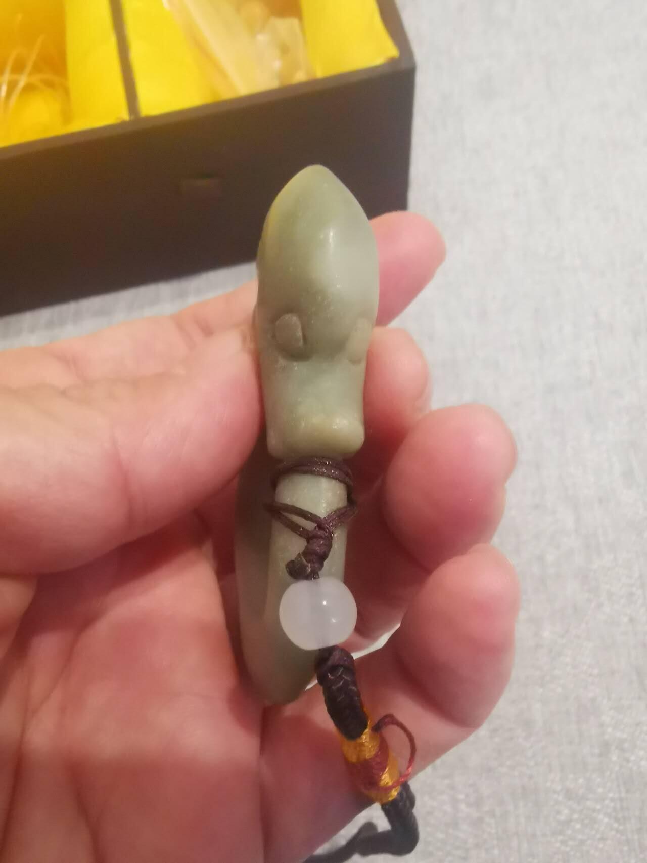 90年代岫玉手把件