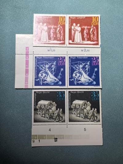 盛世勋华——号角文化勋章邮票专场拍卖第287期 - 东德邮政1973年发行 3全新票 莎士比亚戏剧李尔王 2套