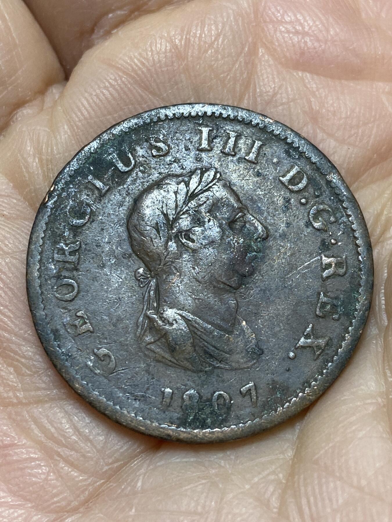 2025年第一百二十六场(总第一百五十二场）外国好品散币(免佣金) 流通好品–英国🇬🇧1807年半便士(乔治三世时期)