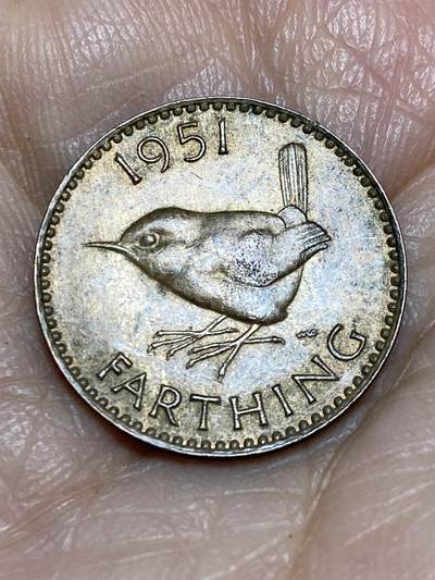 2025年第一百二十五场(总第一百五十一场）外国好品散币(免佣金) - 英国🇬🇧1951年1法新(乔治六世第二版)