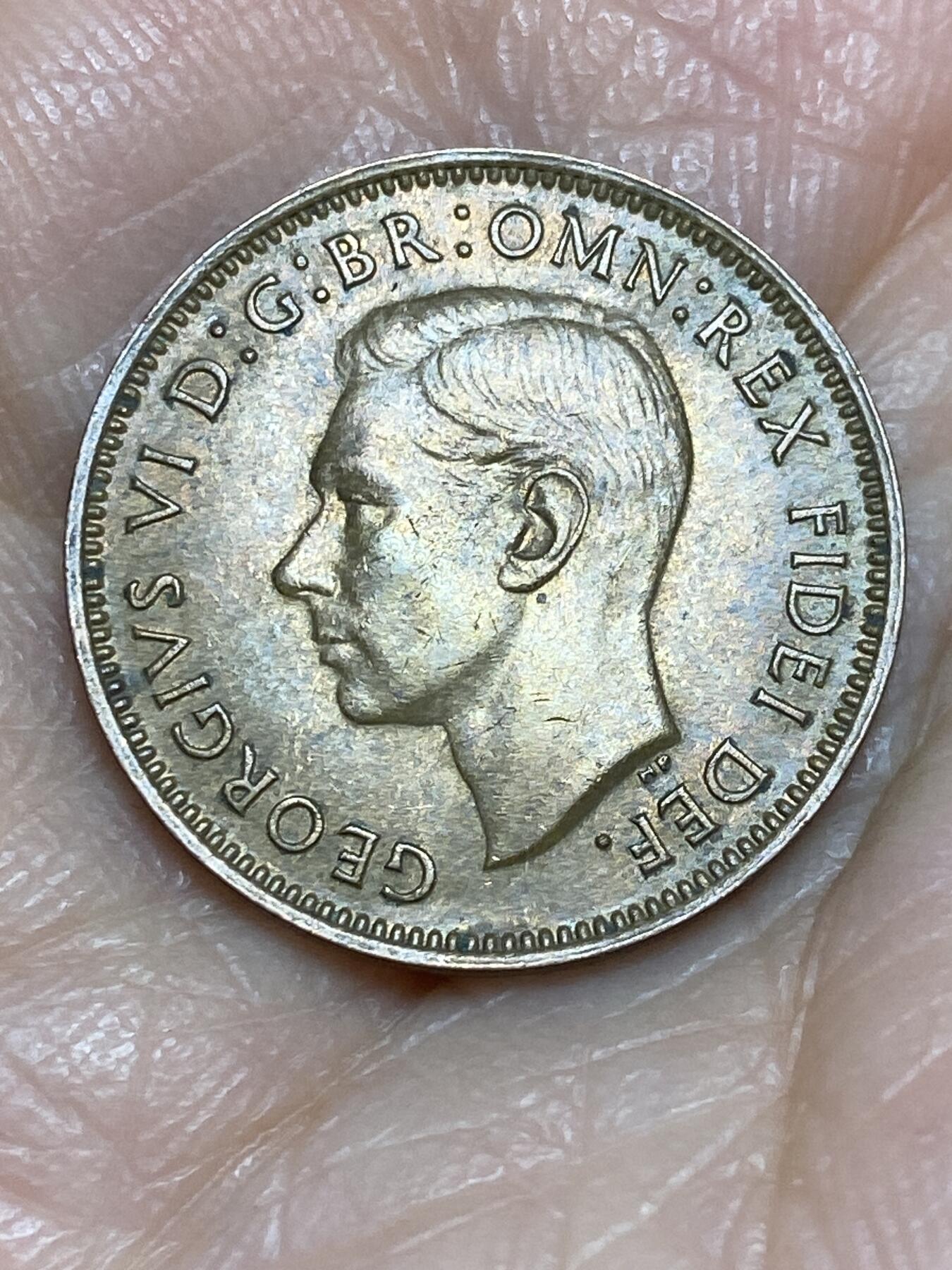 2025年第一百二十五场(总第一百五十一场）外国好品散币(免佣金) 英国🇬🇧1950年1法新(乔治六世第二版)