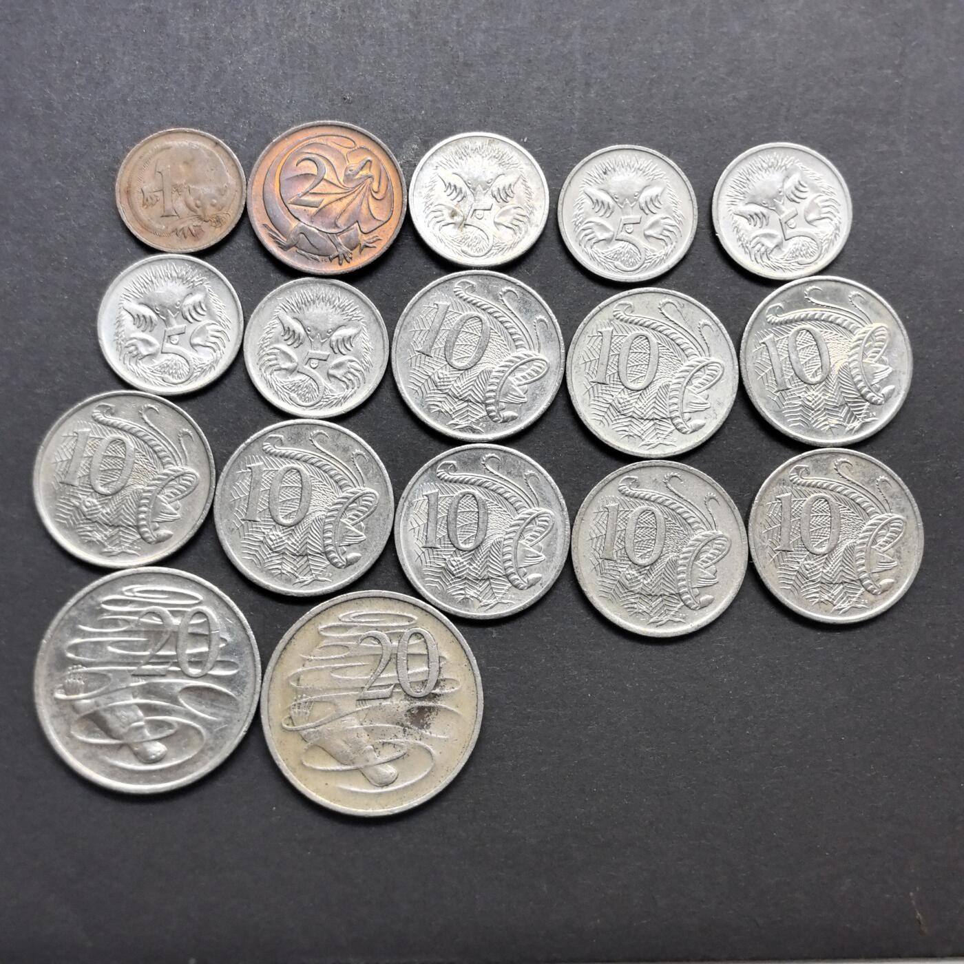 各国硬币第6期 无佣金 澳大利亚不同面值17个