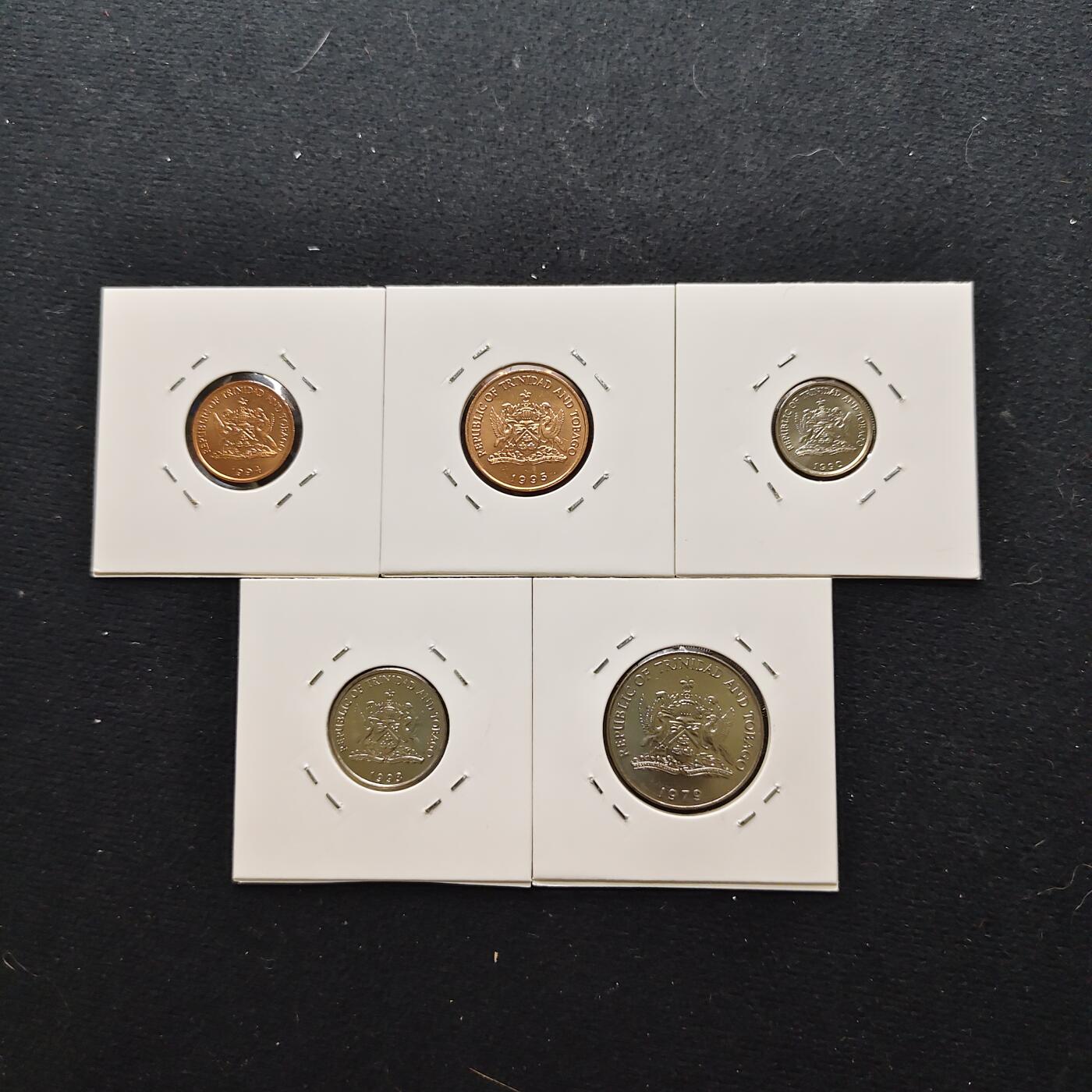 【全场包邮】纯粹捡漏拍476场（免费代拍第13场）调整中 特立尼达和多巴哥各年份5枚BU小套