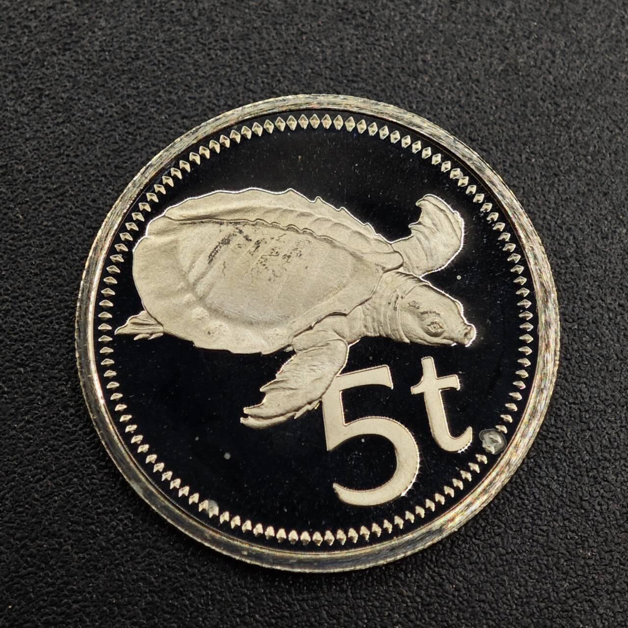 【淘币小摊】实时拍第七百九十二拍   散币场   满百包邮可预留二周 每周一统一发货   巴布亚新几内亚1975年5分精制镍币