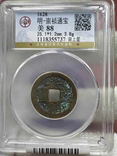 11.25铜钱专场 - 明-崇祯通宝 背上星