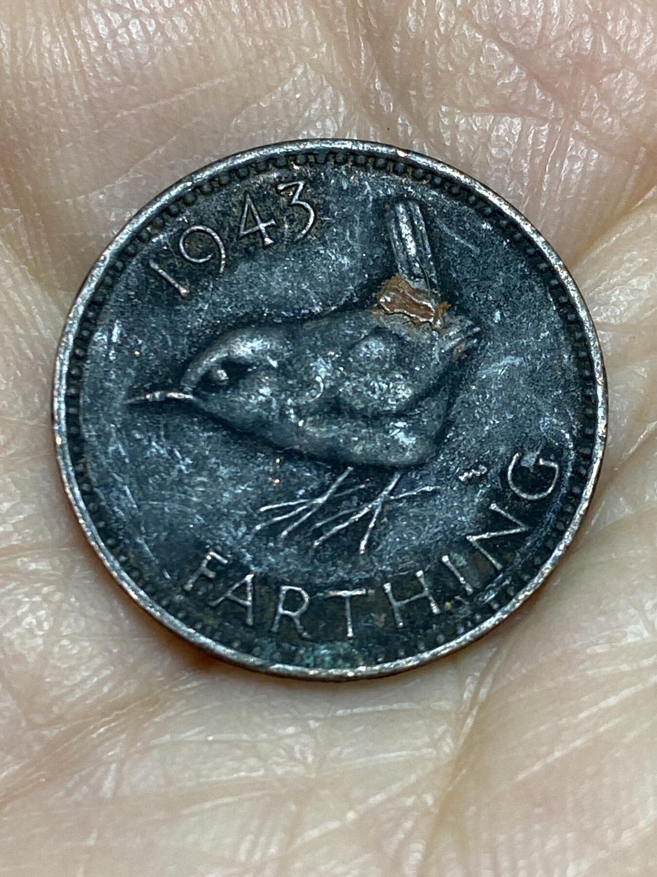 2025年第一百二十五场(总第一百五十一场）外国好品散币(免佣金) 英国🇬🇧1943年1法新(乔治六世第一版)