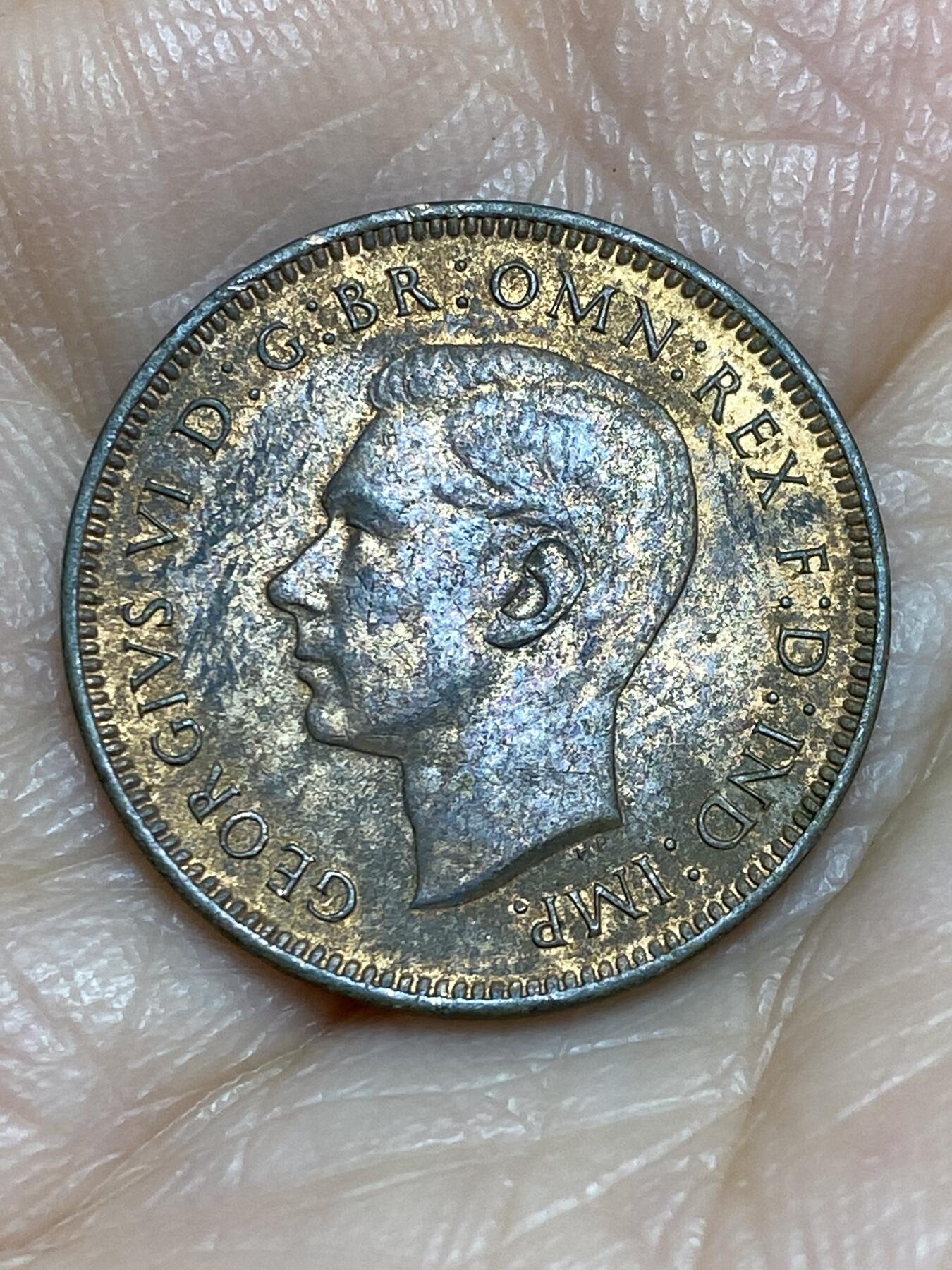 2025年第一百二十五场(总第一百五十一场）外国好品散币(免佣金) 英国🇬🇧1944年1法新(乔治六世第一版)