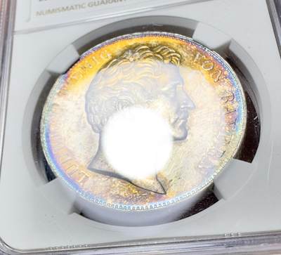 甄臻铺-世界币章拍卖（第38期）立冬小精品场，送拍享返佣金等优惠多多 NGC-UNCD 1840年德国巴伐利亚阿尔布雷希特·泰勒2泰勒银币 历史泰勒中的较少见品种 五彩包浆