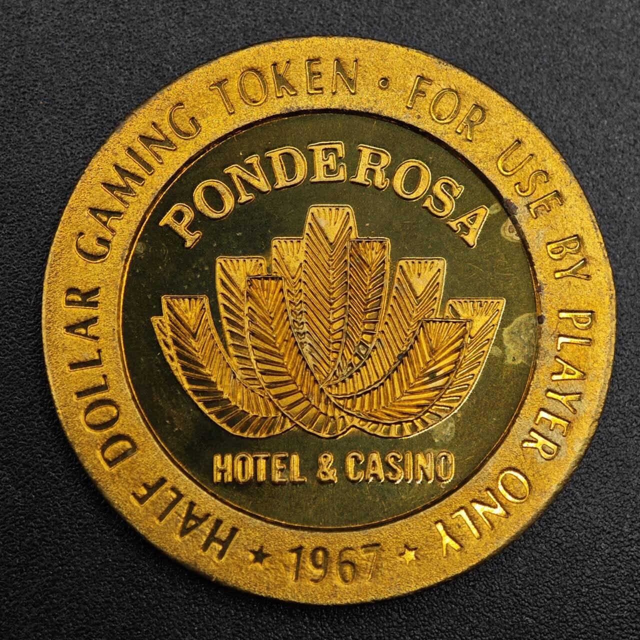 【淘币小摊】实时拍第七百九十二拍   散币场   满百包邮可预留二周 每周一统一发货   美国内华达州1967年Ponderosa半美元代币铜币