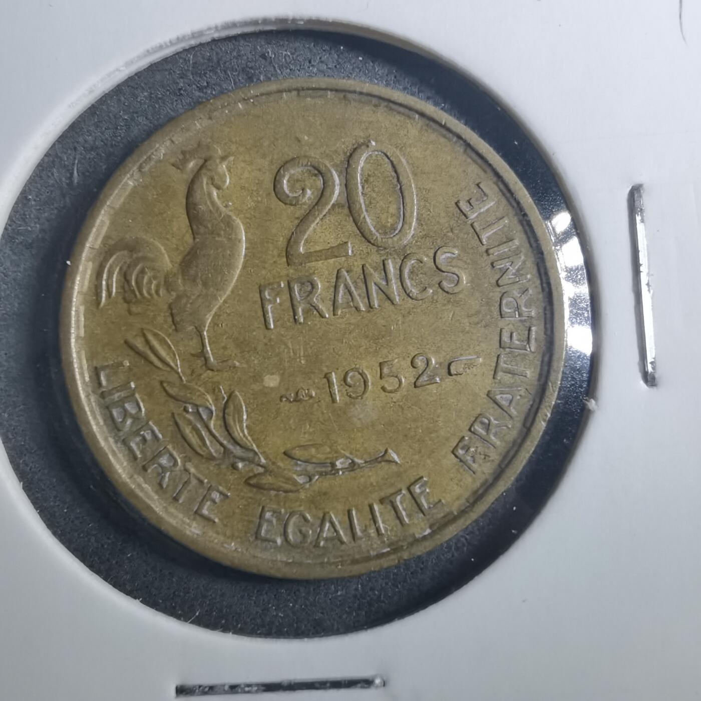 沼泽如烟--第896场 法国1952年20法郎