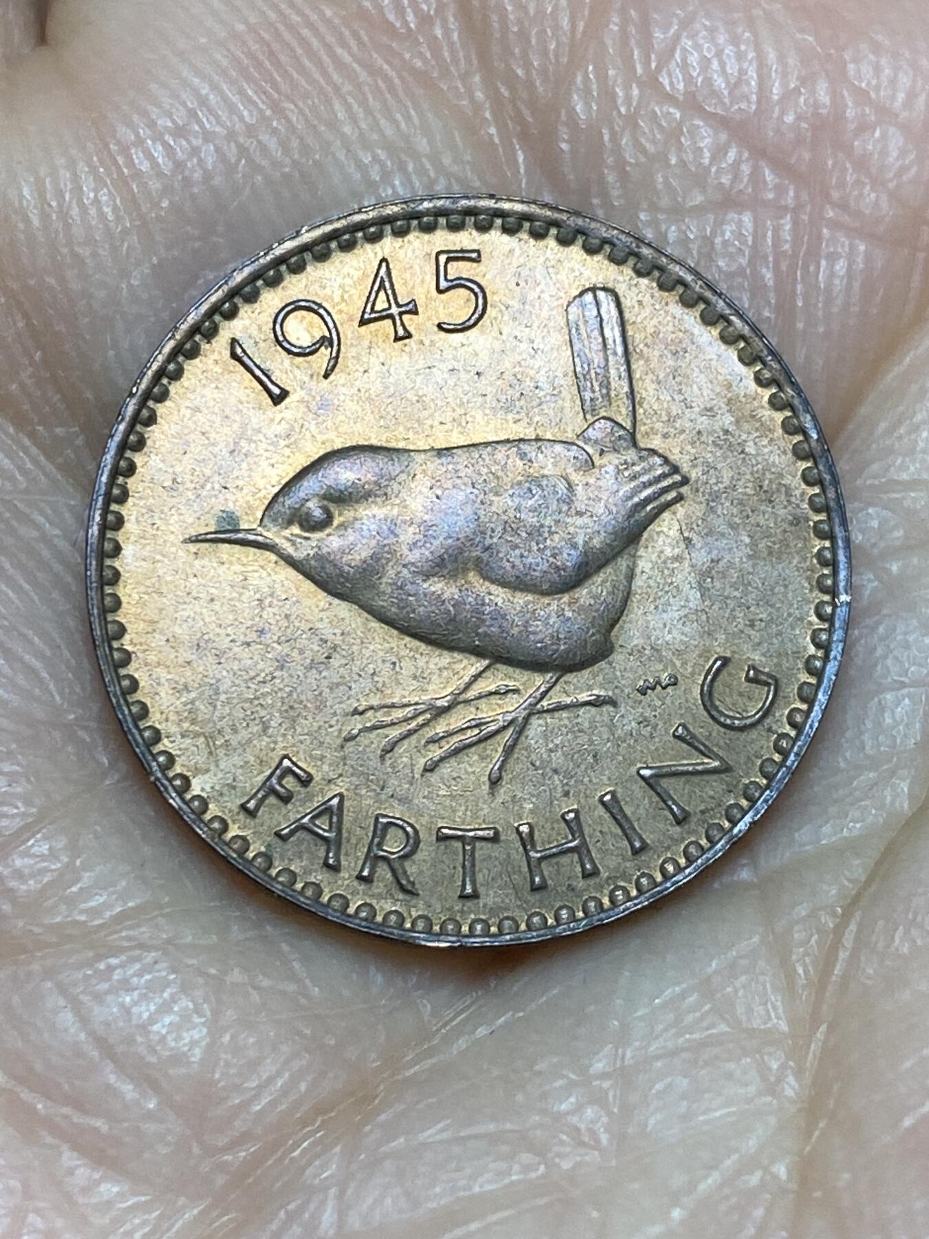 2025年第一百二十五场(总第一百五十一场）外国好品散币(免佣金) 英国🇬🇧1945年1法新(乔治六世第一版)