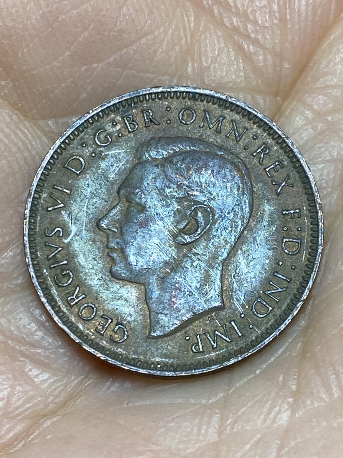 2025年第一百二十五场(总第一百五十一场）外国好品散币(免佣金) 英国🇬🇧1945年1法新(乔治六世第一版)