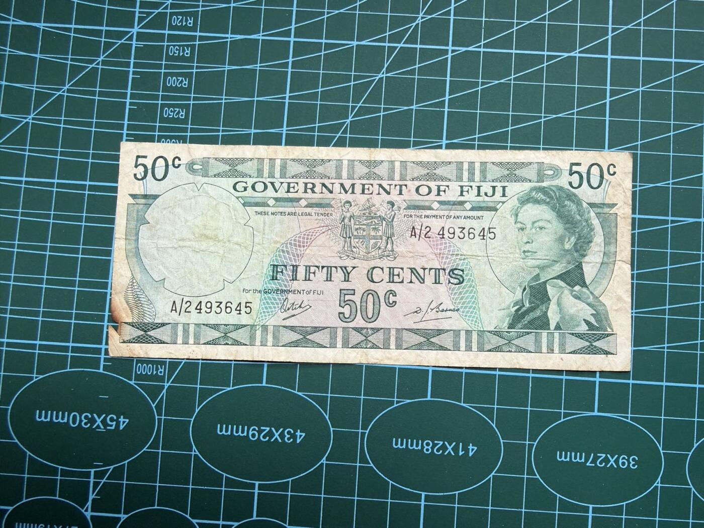 【炜奕收藏】，第五十期 斐济50分，流通品相