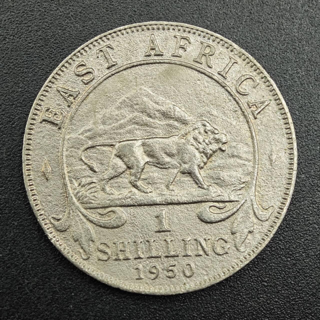 【淘币小摊】实时拍第七百九十二拍   散币场   满百包邮可预留二周 每周一统一发货   英属东非1950年乔治六世一先令镍币