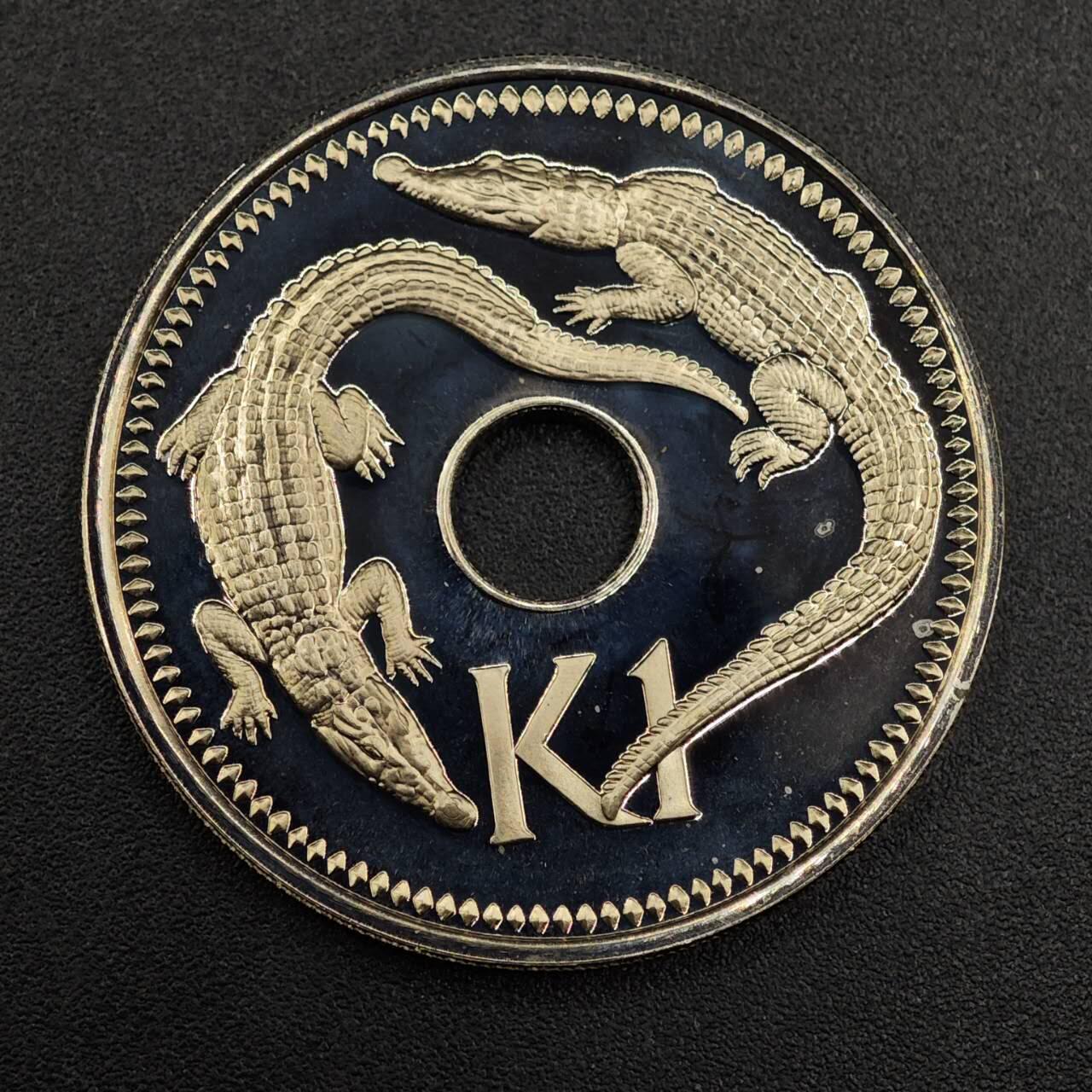 【淘币小摊】实时拍第七百九十二拍   散币场   满百包邮可预留二周 每周一统一发货   巴布亚新几内亚1975年1库纳精制镍币