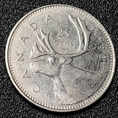 泉币菌-第125场-126场 并场 精品福利场(本场由于周日截拍，需要下周周末发货，感谢理解) - 高币值 加拿大1981年1/4加拿大元 伊丽莎白二世 驯鹿 24mm 