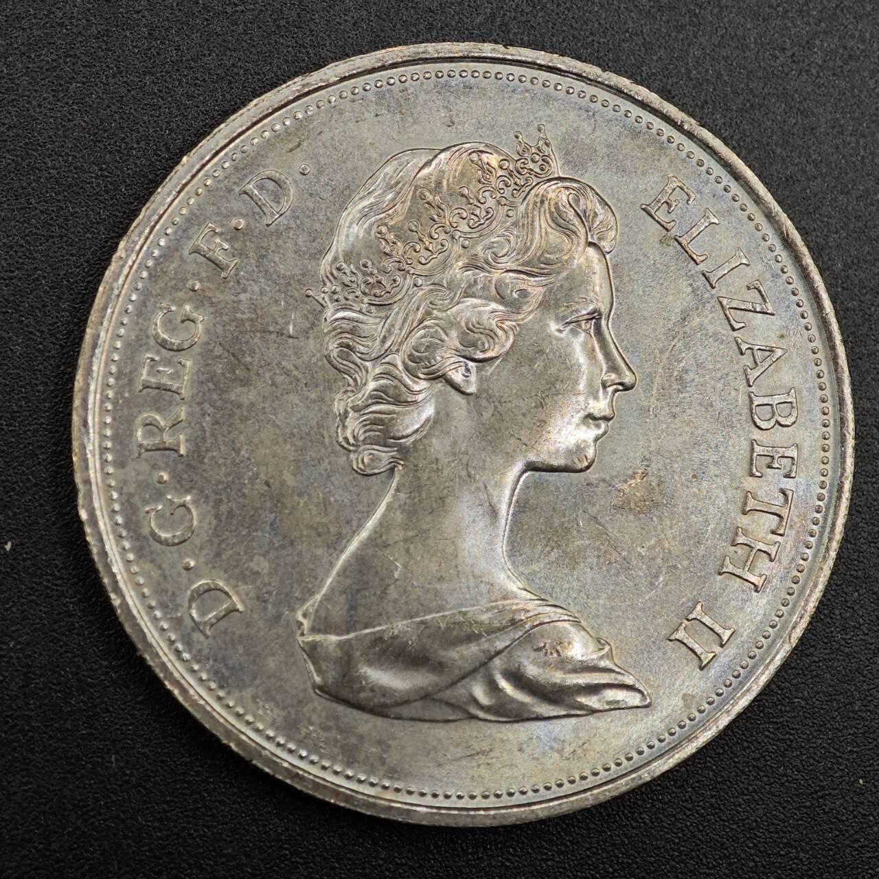 【淘币小摊】实时拍第七百九十二拍   散币场   满百包邮可预留二周 每周一统一发货   英国1972年女王大婚银禧克朗纪念币