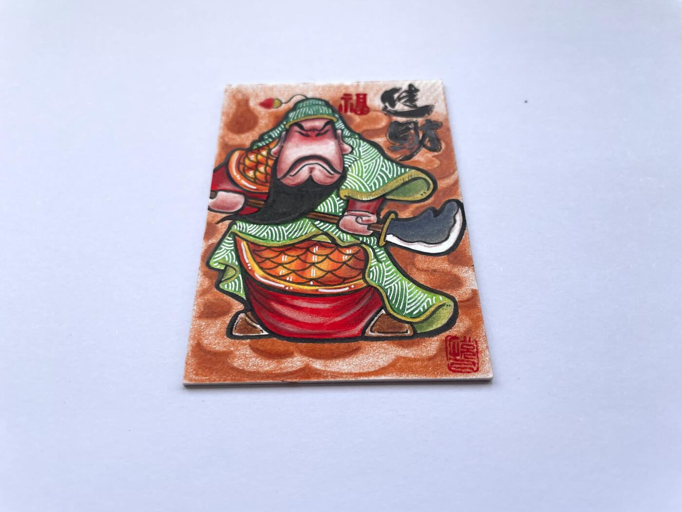 天玑星卡拍第136期《11.10周一截拍》持续收拍收评中 满赠卡需备注 【手绘卡】居子 关羽 进财 手绘卡