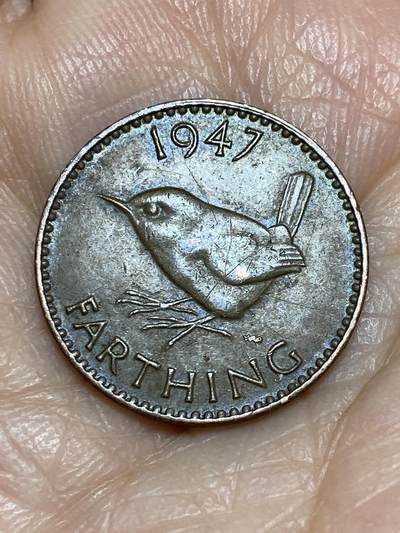 2025年第一百二十五场(总第一百五十一场）外国好品散币(免佣金) - 英国🇬🇧1947年1法新(乔治六世第一版)