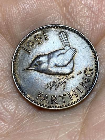 2025年第一百二十五场(总第一百五十一场）外国好品散币(免佣金) - 英国🇬🇧1951年1法新(乔治六世第二版)