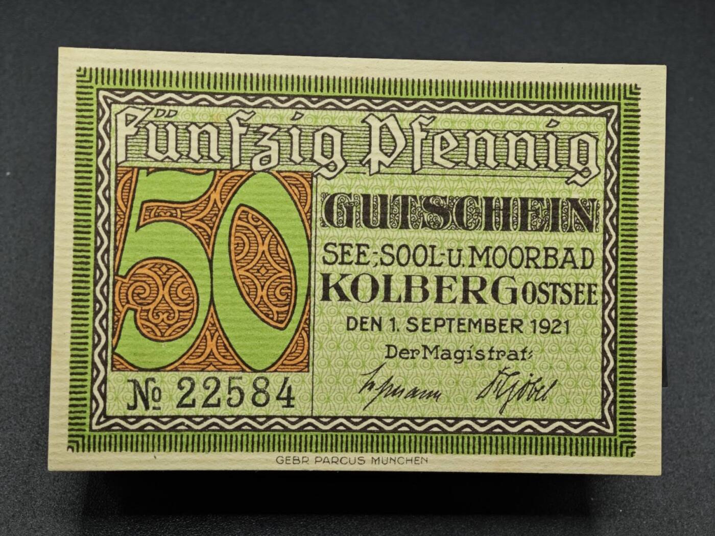 【淘币小摊】实时拍第七百九十二拍   散币场   满百包邮可预留二周 每周一统一发货   德国紧急时期1921年50芬妮纸币