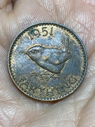 2025年第一百二十五场(总第一百五十一场）外国好品散币(免佣金) - 英国🇬🇧1951年1法新(乔治六世第二版)