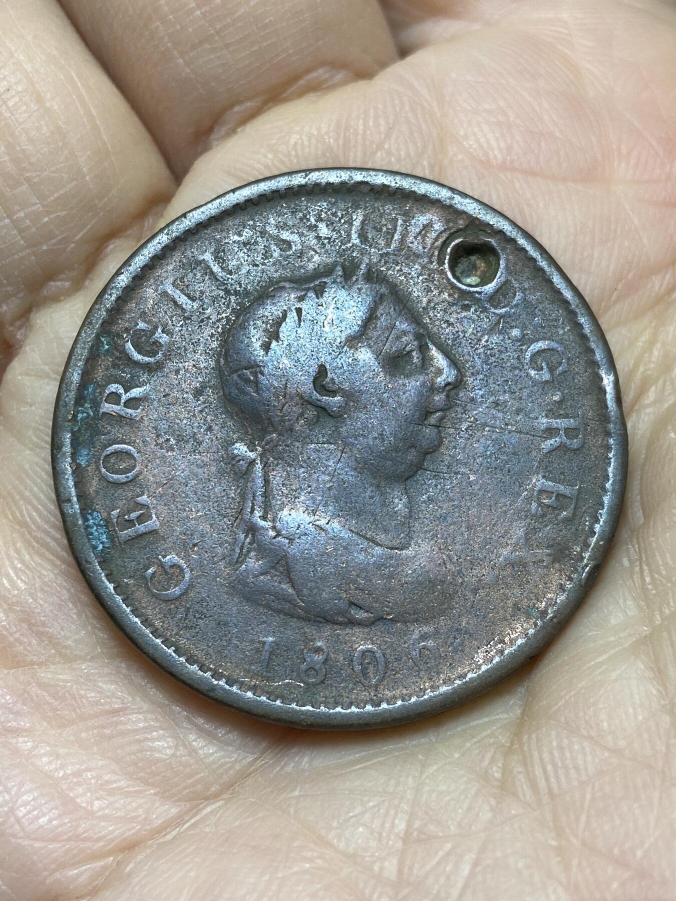 2025年第一百二十六场(总第一百五十二场）外国好品散币(免佣金) 英国🇬🇧1806年1便士(乔治三世时期)