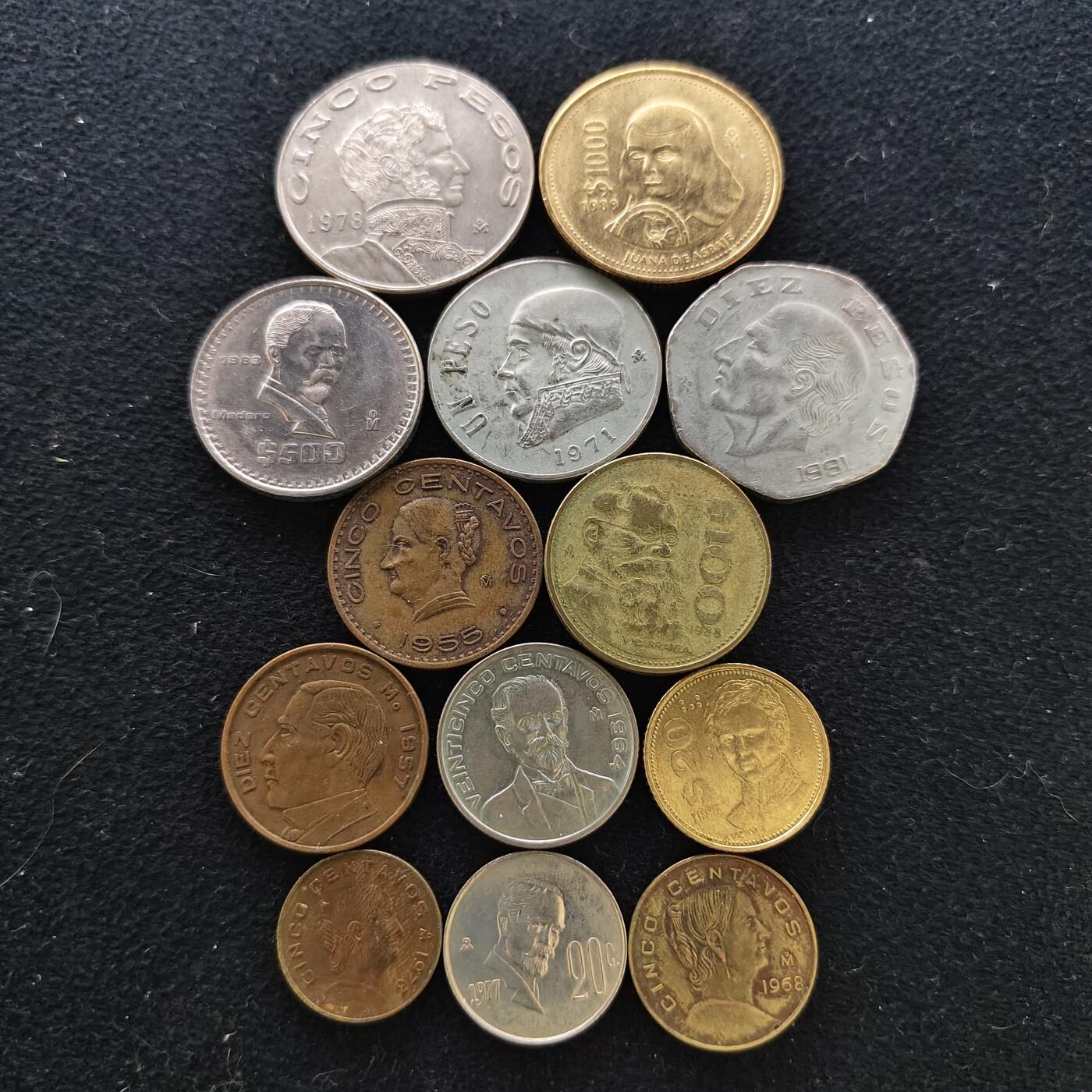 【全场包邮】纯粹捡漏拍476场（免费代拍第13场）调整中 墨西哥早期流通币13枚打包