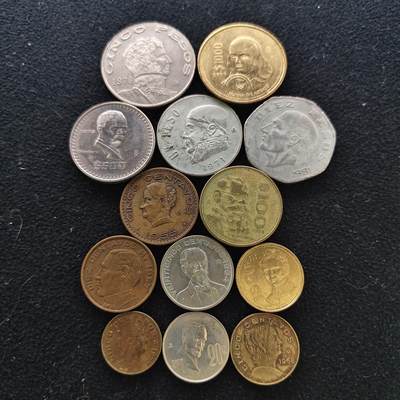 【全场包邮】纯粹捡漏拍476场（免费代拍第13场）调整中 - 墨西哥早期流通币13枚打包