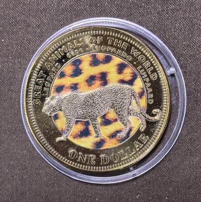 北京马甸外国币专卖第145期，外国币专场，陆续上拍，欢迎关注 - 2009年斐济野生动物猎豹1元克朗型纪念币 38.6mm精制铜镍硬币