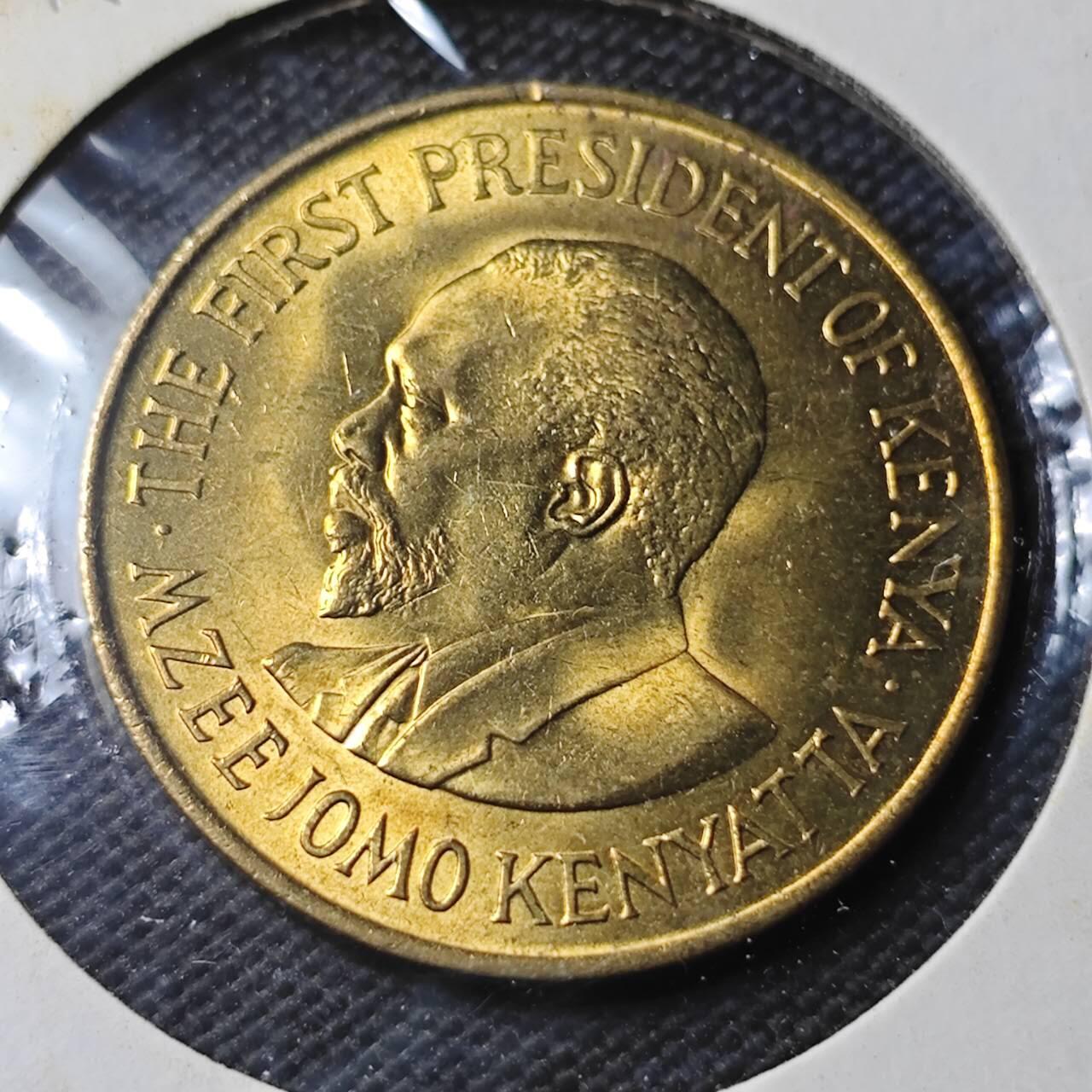 KK钱币收藏小铺  第366场  2月预留时间 周末发货  1969肯尼亚10分铜币 好品