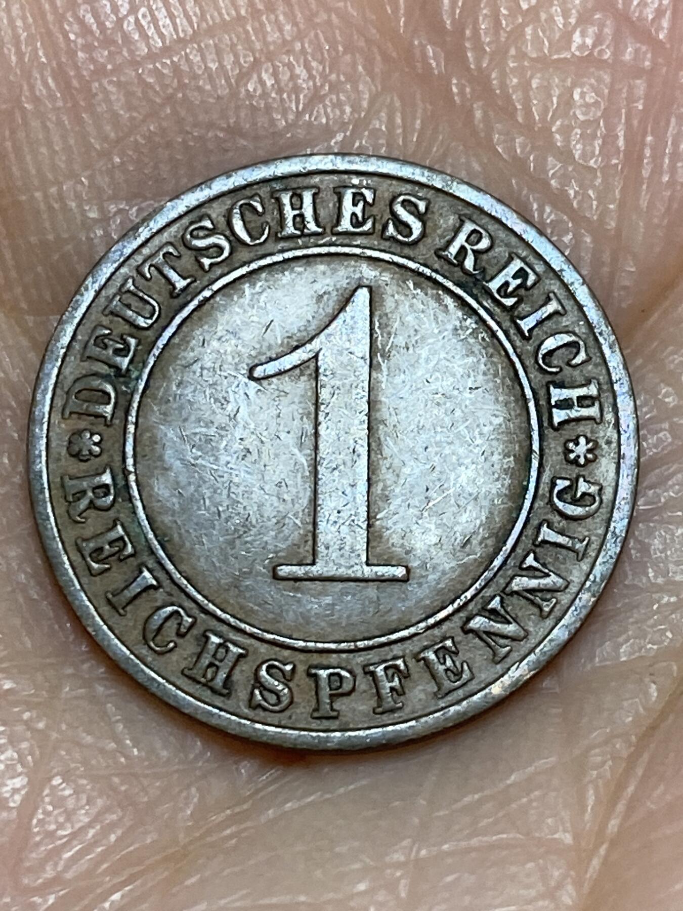 2025年第一百二十五场(总第一百五十一场）外国好品散币(免佣金) 德意志魏玛共和国1931年1芬尼(A标柏林造)