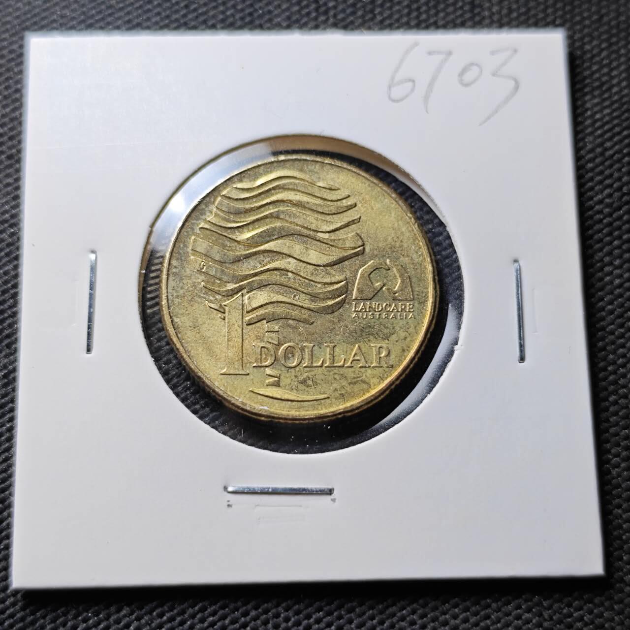 KK钱币收藏小铺  第367场  2月预留时间 周末发货  1993澳大利亚1元纪念币 好品