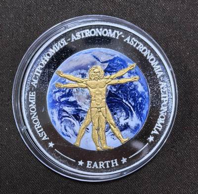 北京马甸外国币专卖第145期，外国币专场，陆续上拍，欢迎关注 - 斐济2011年1元黄铜镀银 40mm  地球-天文学