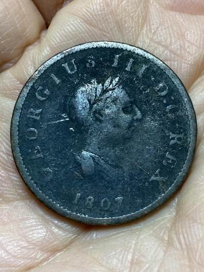 2025年第一百二十六场(总第一百五十二场）外国好品散币(免佣金) - 英国🇬🇧1807年半便士(乔治三世时期)