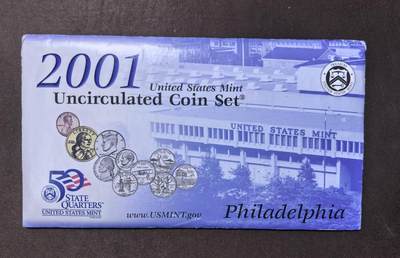 北京马甸外国币专卖第145期，外国币专场，陆续上拍，欢迎关注 - 2001年美国P版塑封流通币，洲纪念币