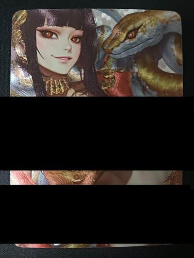 花开卡拍第46期（11月9号周日截拍，品控勿拍!!!拍品不寄存，运费5元，自制卡难免瑕疵，可能存在轻微撞角爆边等出厂瑕疵，品控介意勿拍！） - 绘天阁 单卡 蛇 粗闪1张