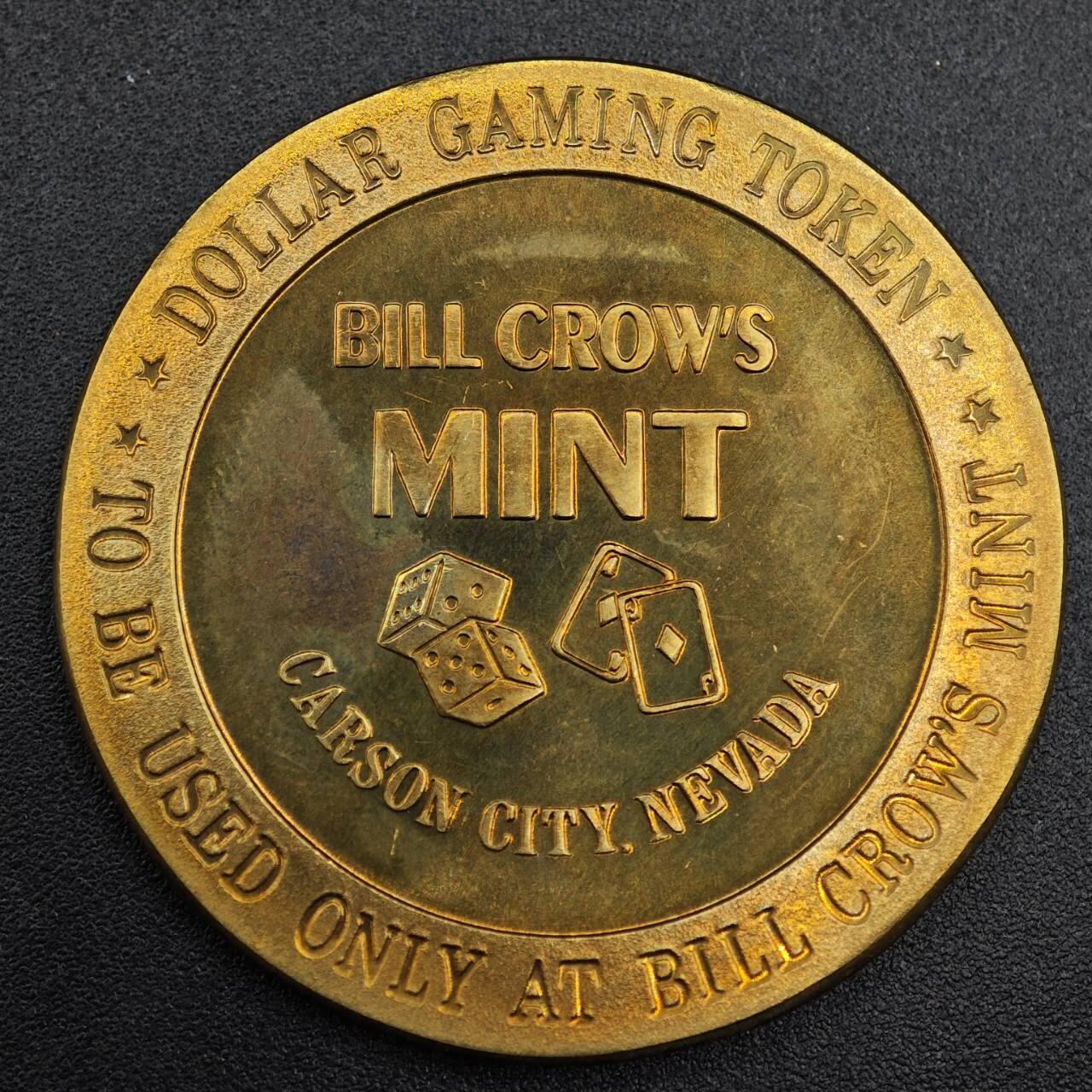 【淘币小摊】实时拍第七百九十二拍   散币场   满百包邮可预留二周 每周一统一发货   美国内华达州卡森城比尔克劳斯1966年一美元代币铜币