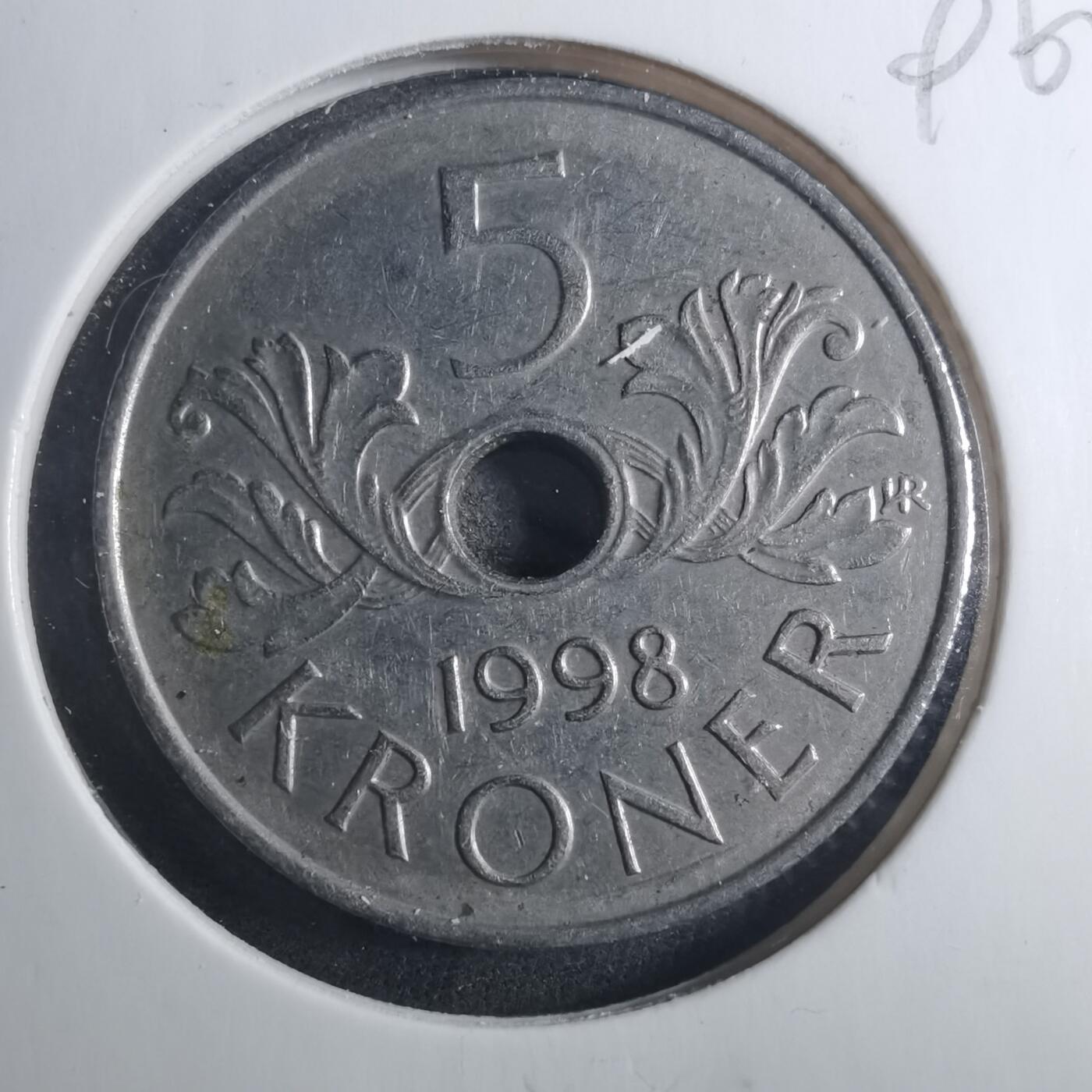 沼泽如烟--第896场 挪威1998年5克朗