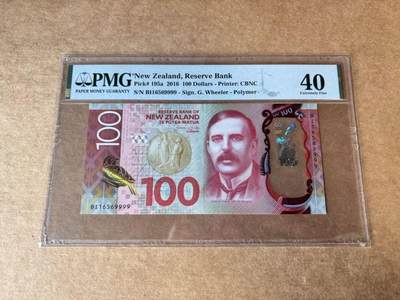 【Blue Auction】世界纸币精拍第748期——18级TOP拍卖/信誉/品质/专业/高效💫 - 【9999狮子号无47】新西兰 2016年100元 PMG40