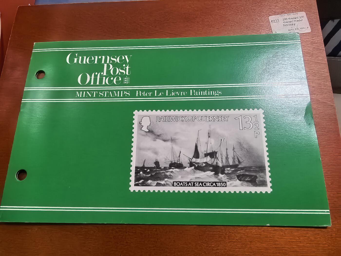 长老汇蛇年精选第七十一场拍卖 1980根西彼得·勒佛尔绘画邮票5枚套，卡册，面值1.75镑