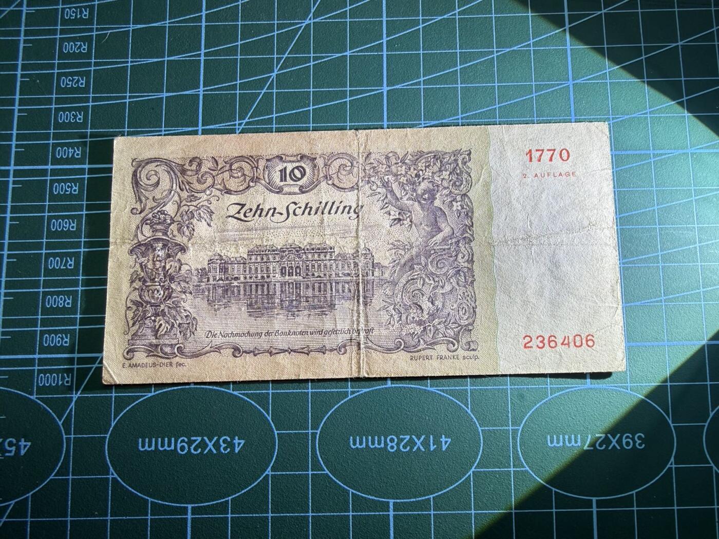 【炜奕收藏】，第五十期 1950年奥地利10先令，VF品相