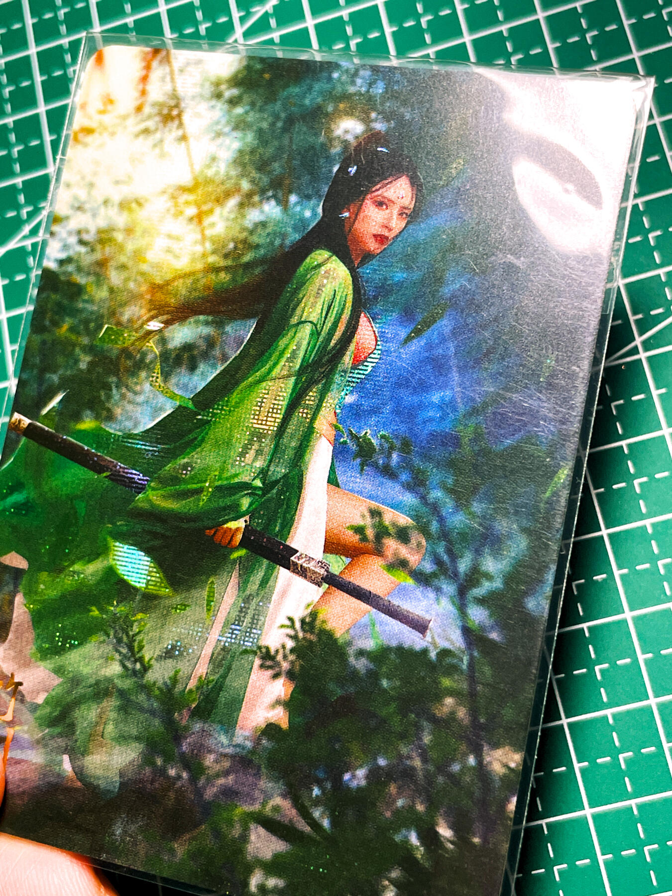 显眼宝36期 11月12日晚21:50截拍 佣金1起 可寄存～ 燎原武林志特卡 梅兰竹菊四剑客  稀有纱闪 4张 63*88